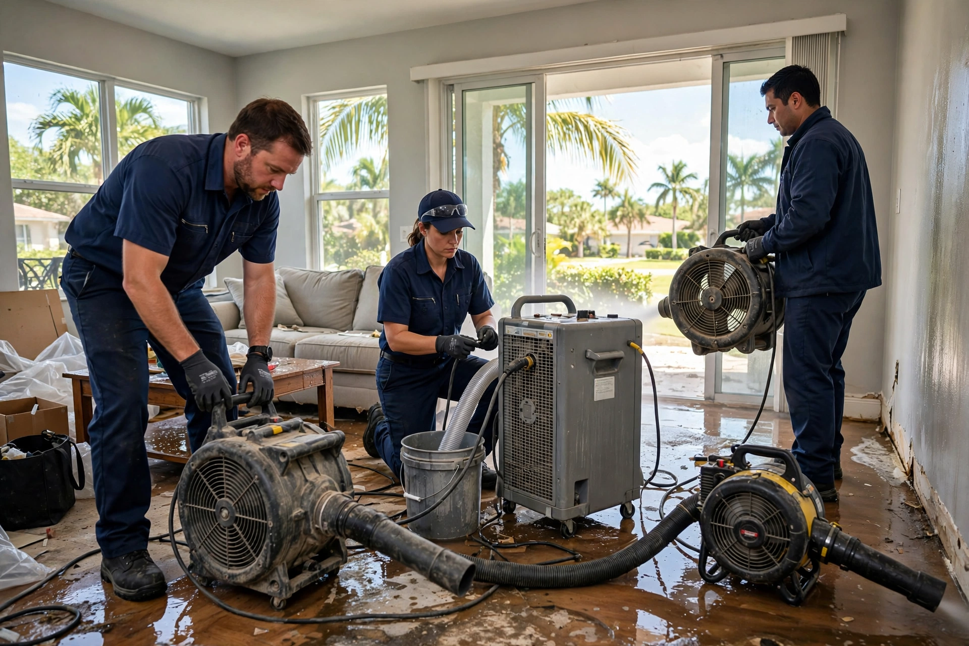 DryOut Inc structural drying service at a Florida property in Orlando